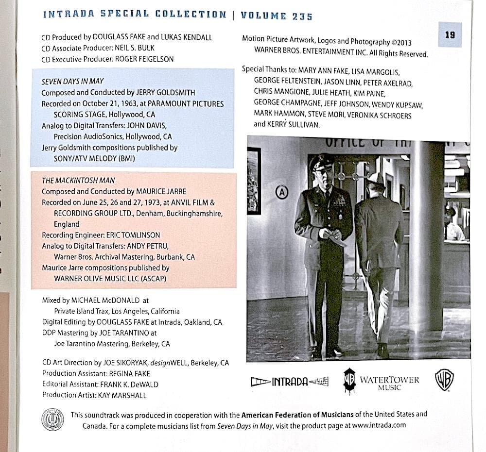 廃盤 CD 五月の七日間 マッキントッシュの男 ジェリー・ゴールドスミス