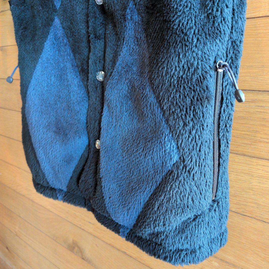 ノースフェイス　ベスト　フリースナイロン　リバーシブル　黒ネイビー　レディース