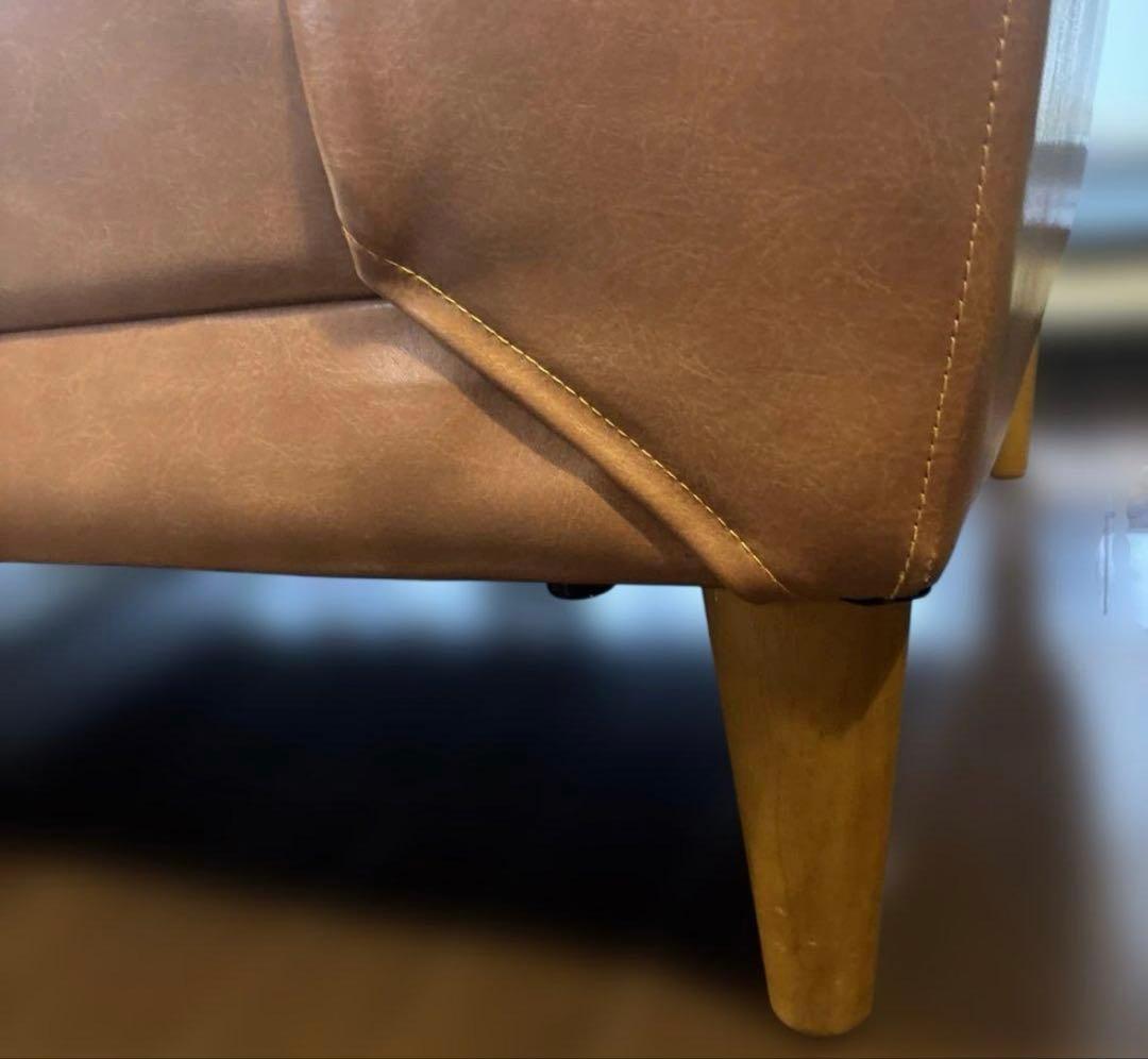 JAM-LDブラウン ストライプデザイン カウチソファ