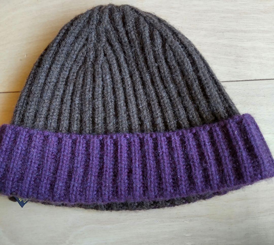 ロロピアーナ　厚手リブカシミア　ニット帽