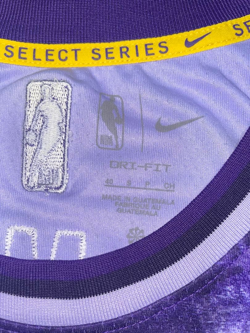 NBA LAレイカーズ レブロンジェームズ ユニフォーム 刺繍 パープル 紫