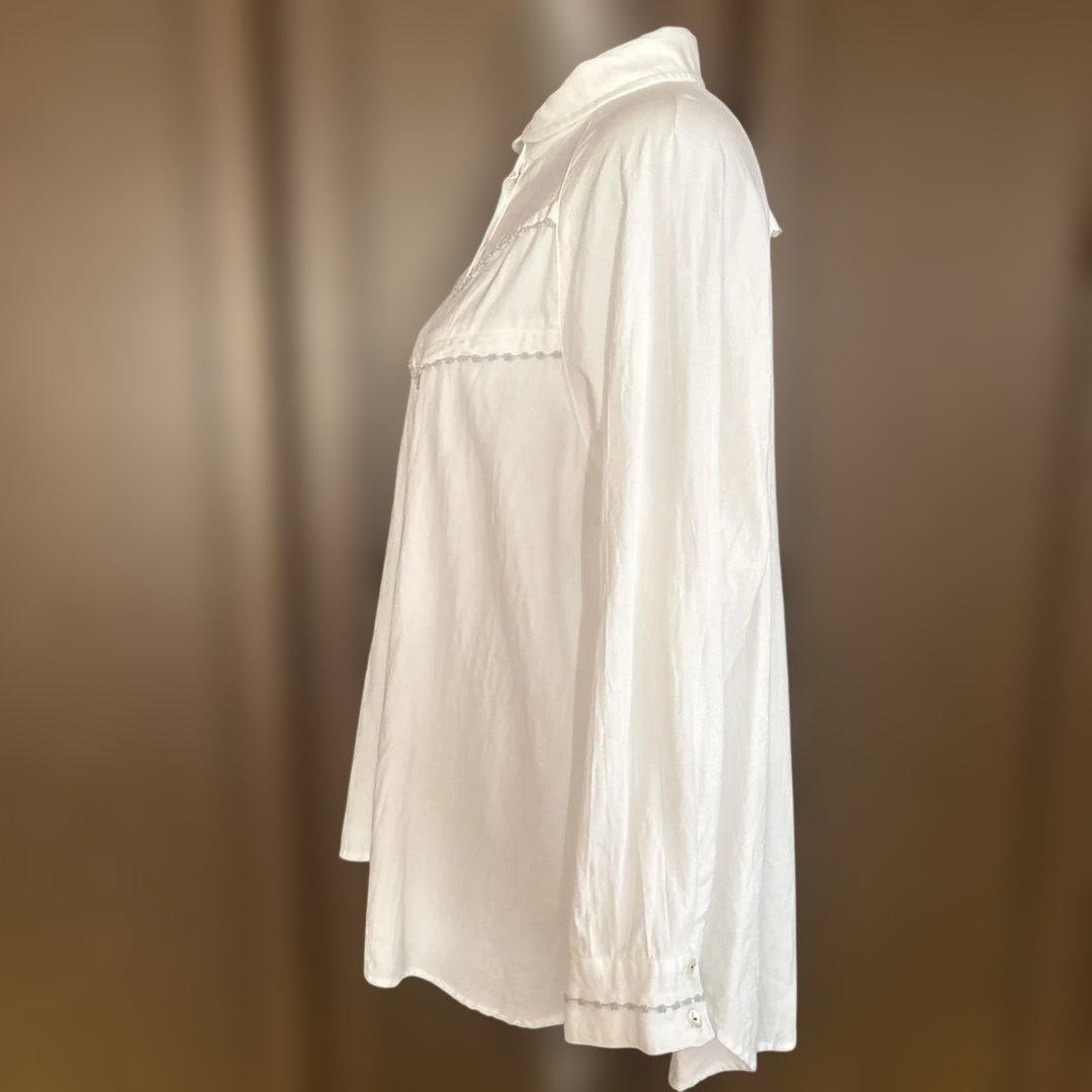 カシェット　ピコレース刺繍　ラグランスリーブ シャツ　ブラウス