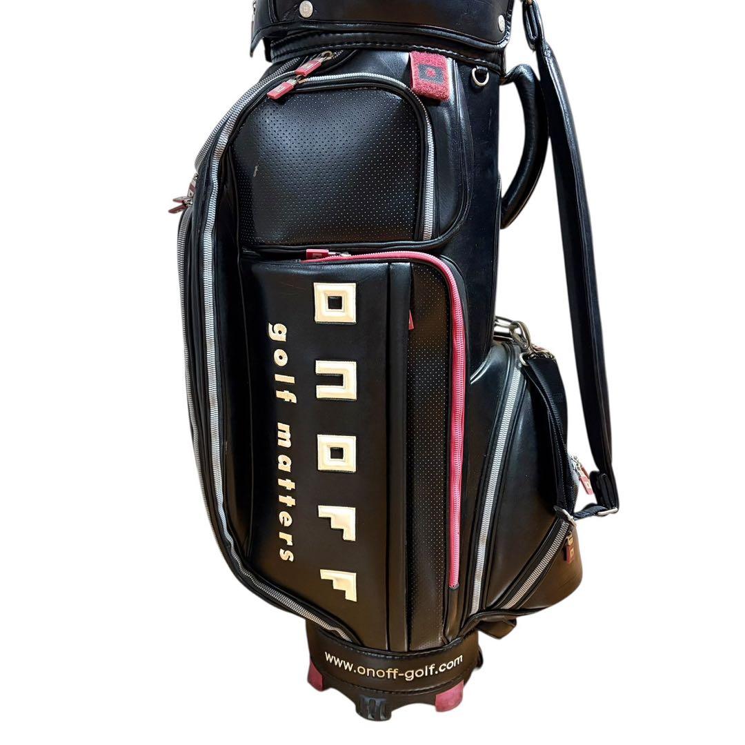 ONOFF オノフ キャディバッグ ゴルフバッグ ブラック 大容量 多収納