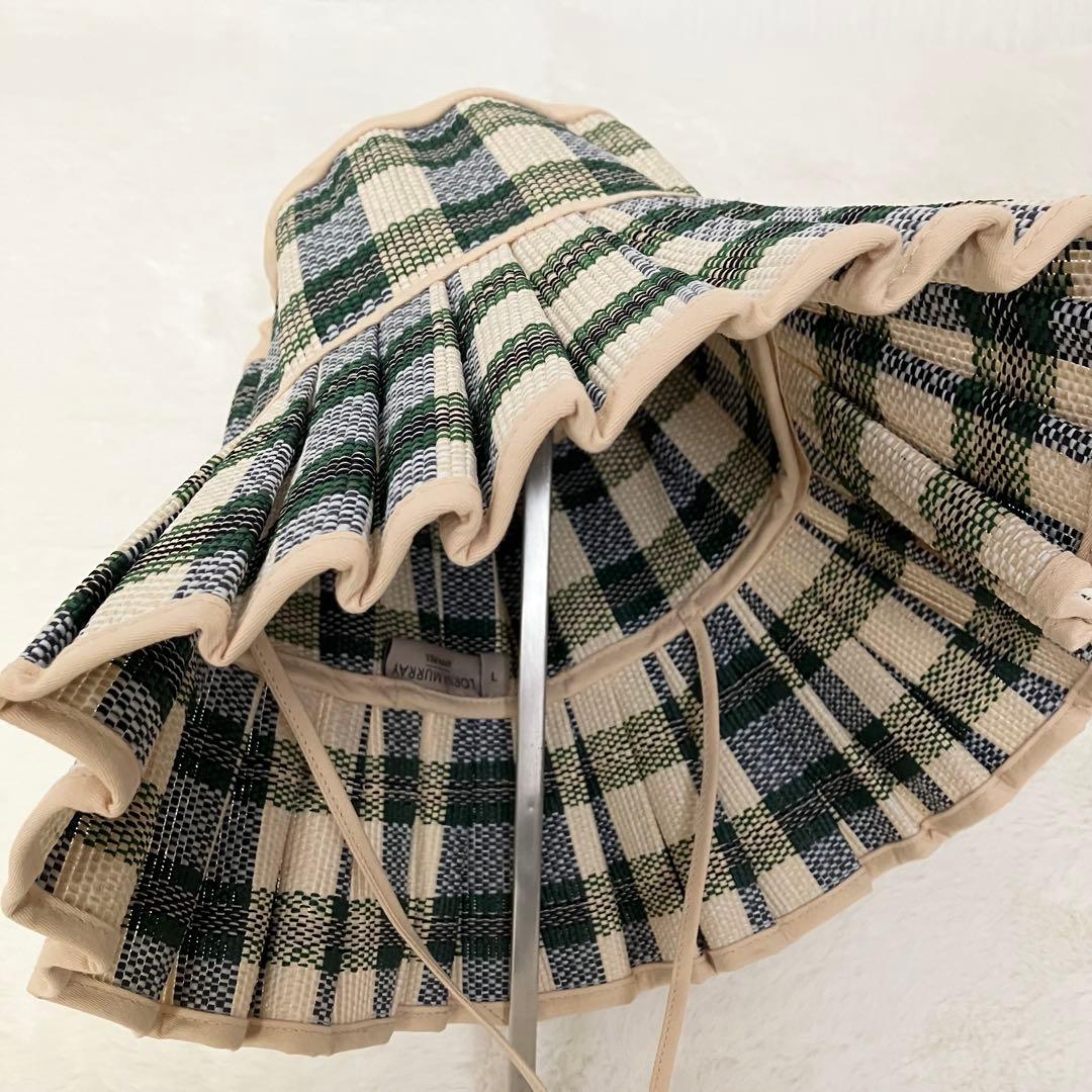 【美品】LORNA MURRAY ローナマーレイ　麦わら帽子　ハンドメイド　L