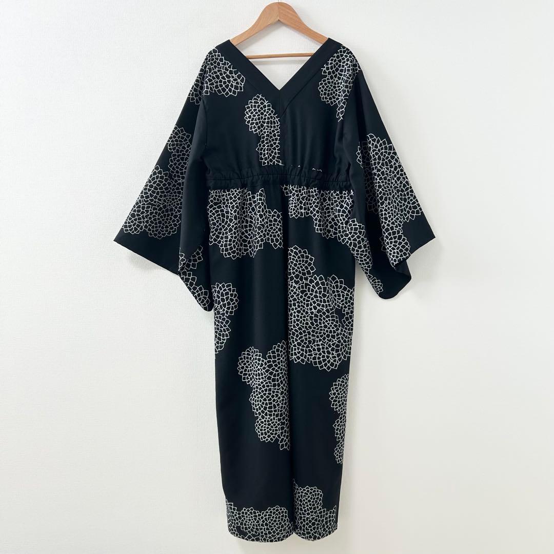 美品✨SOUSOU 浴衣みたて　ワンピース　ブラック　M
