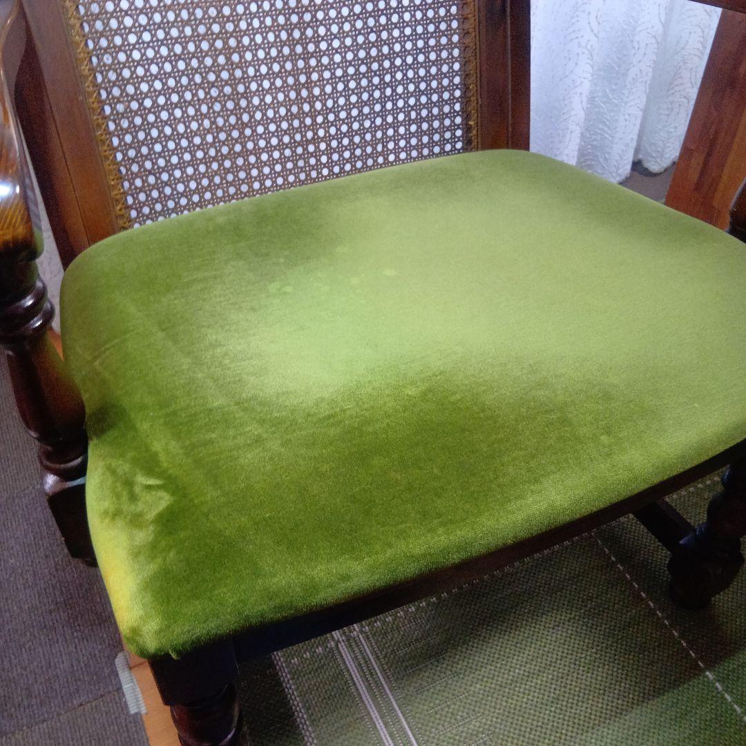 カリモクbackrest-rattan アーム付チェア コロニアル