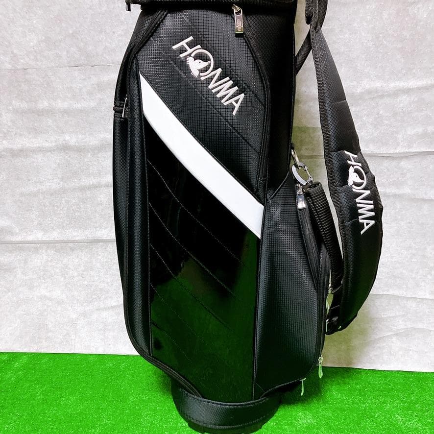 【極美品】HONMA ゴルフ キャディバッグ ブラック 9型 5分割 カート式