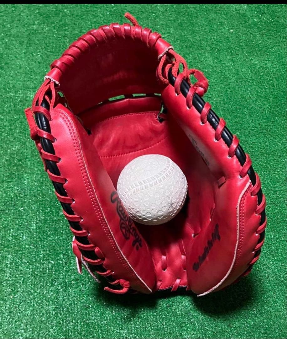 一般軟式 野球 キャッチャーミット ローリングス レッド Rawlings