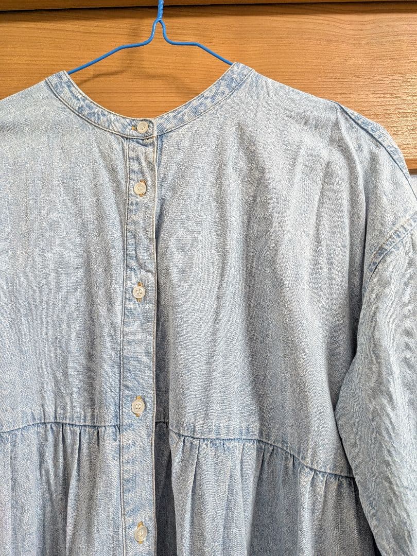 10日までの期間限定価格！サマンサモスモス デニムワンピース サックス 長袖