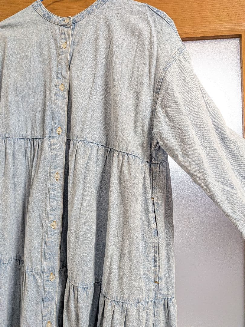 10日までの期間限定価格！サマンサモスモス デニムワンピース サックス 長袖