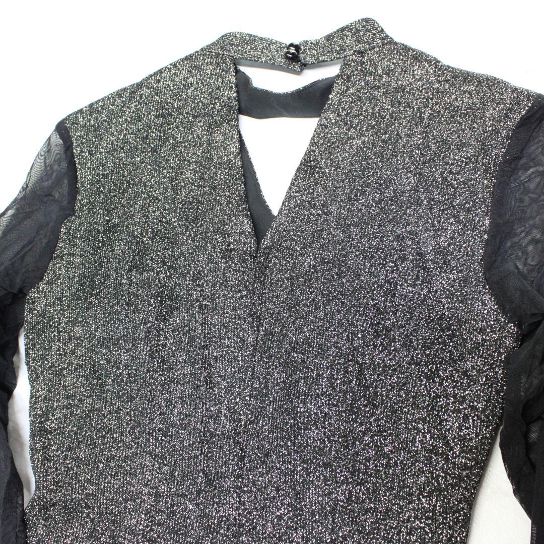 【美品 日本製社交ダンス衣装】ワンピース ドレス 7号 SEKINE 黒 清楚