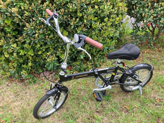 新品同様 CAPTAIN STAG　折りたたみ16インチ 外装6段 付属品あり