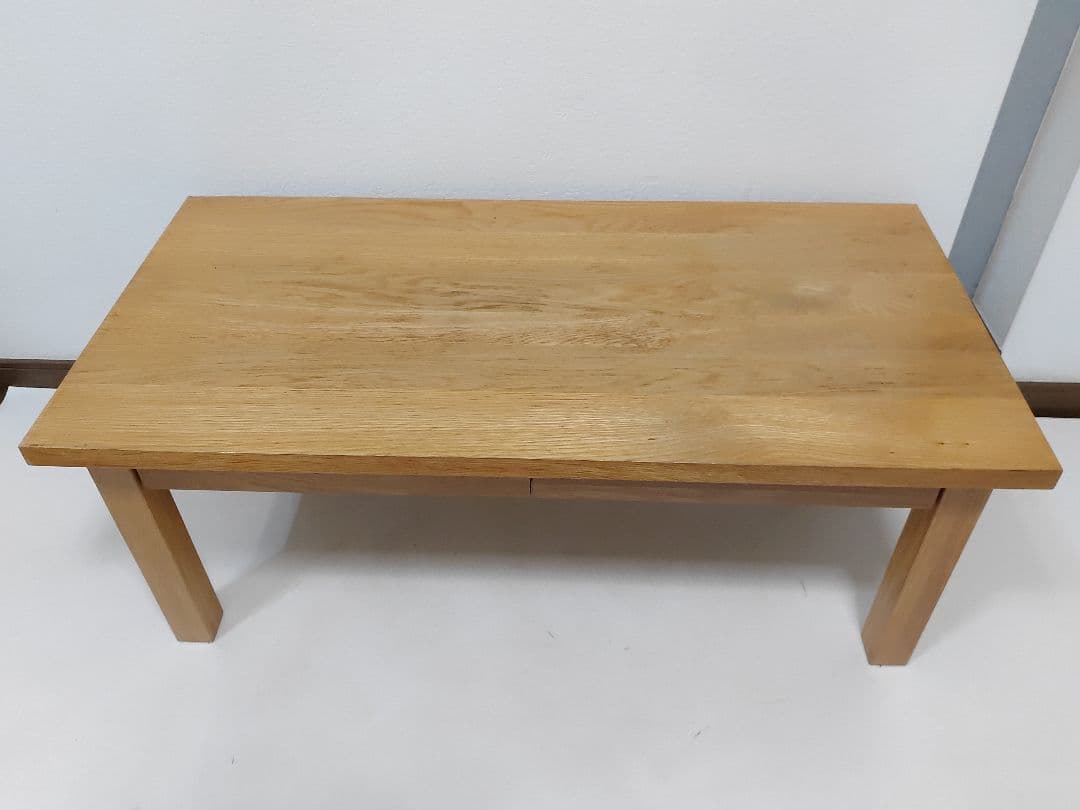 無印良品 オーク材 ローテーブル 引き出し 木製 ナチュラル 文机 デスク