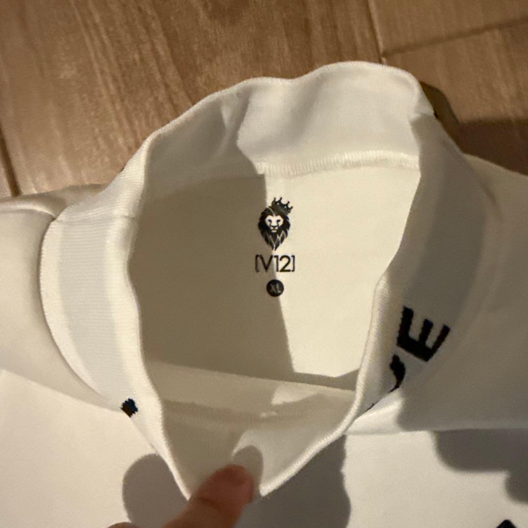 VTWELVE ホワイト ハイネックシャツ XL