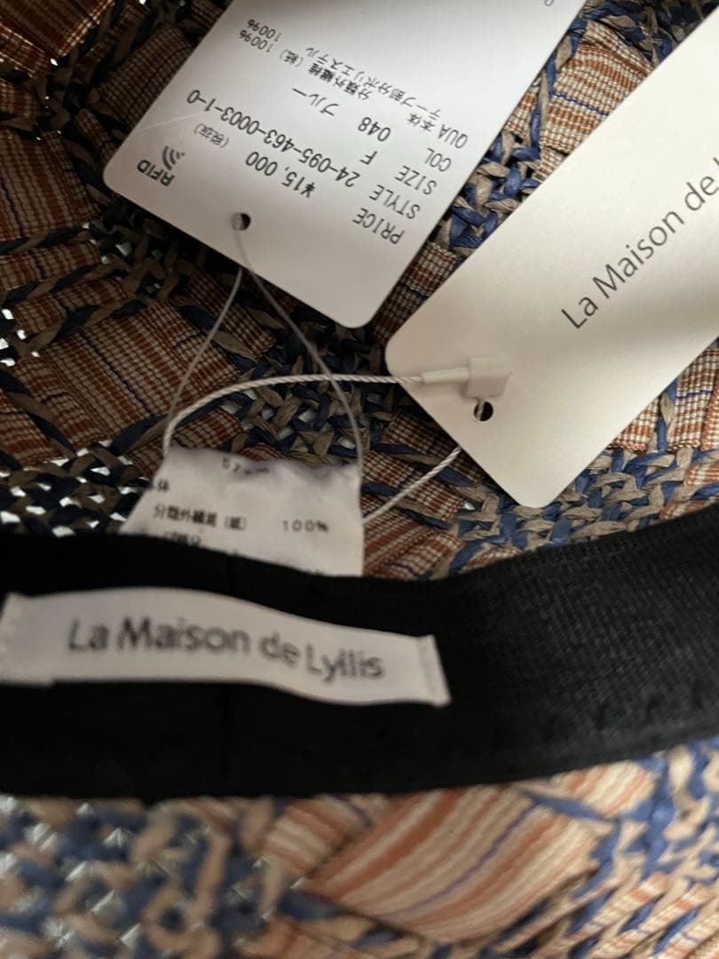 美品タグ付き　ラメゾンドリリス　FONTANA ハット　帽子