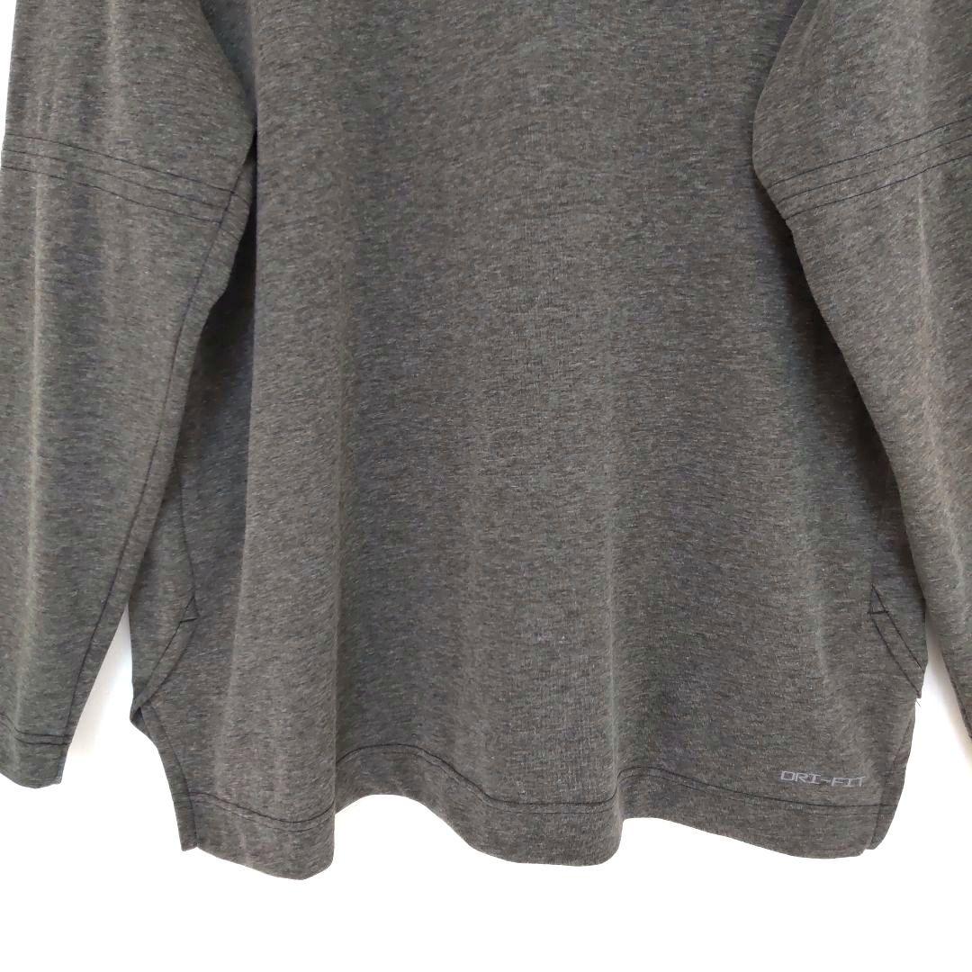 ナイキ×ジャイアンツ◆メンズ ドライフィット ハーフジップ シャツ【XL】グレー
