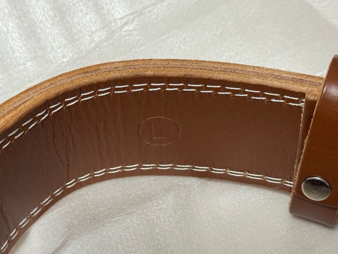 新品同様　ゴールドジム　プロレザーベルト　Lサイズ