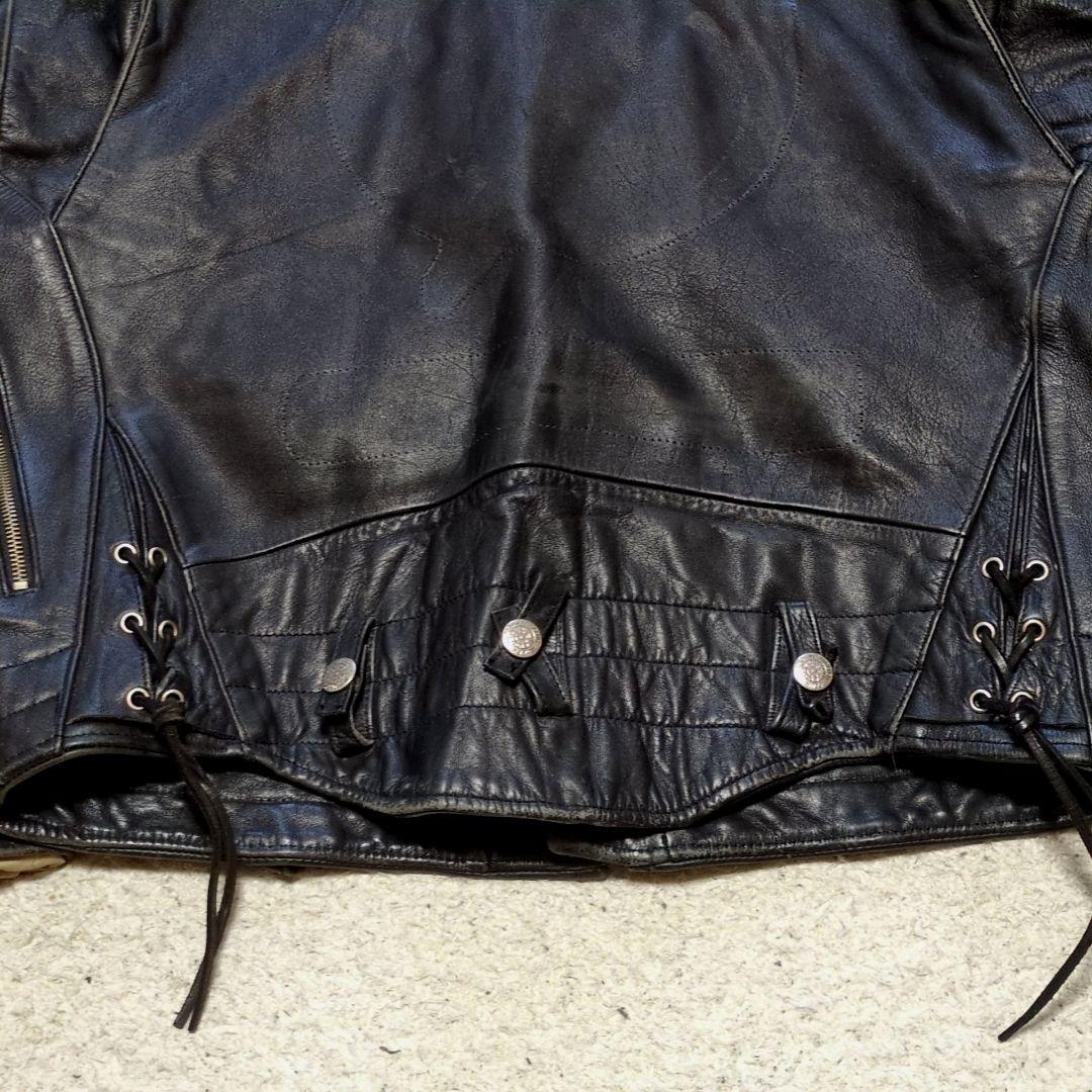 2-17【レア】AVIREXアヴィレックス　ダブルライダースジャケット