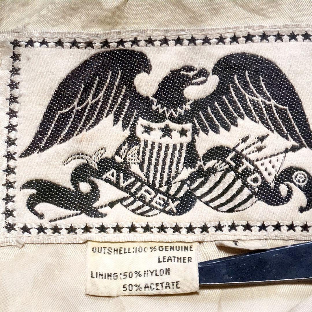 2-17【レア】AVIREXアヴィレックス　ダブルライダースジャケット