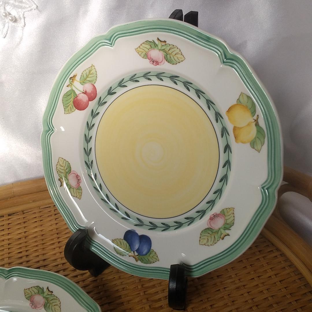 ビレロイ＆ボッホ　17cmプレート(2枚) フレンチガーデン