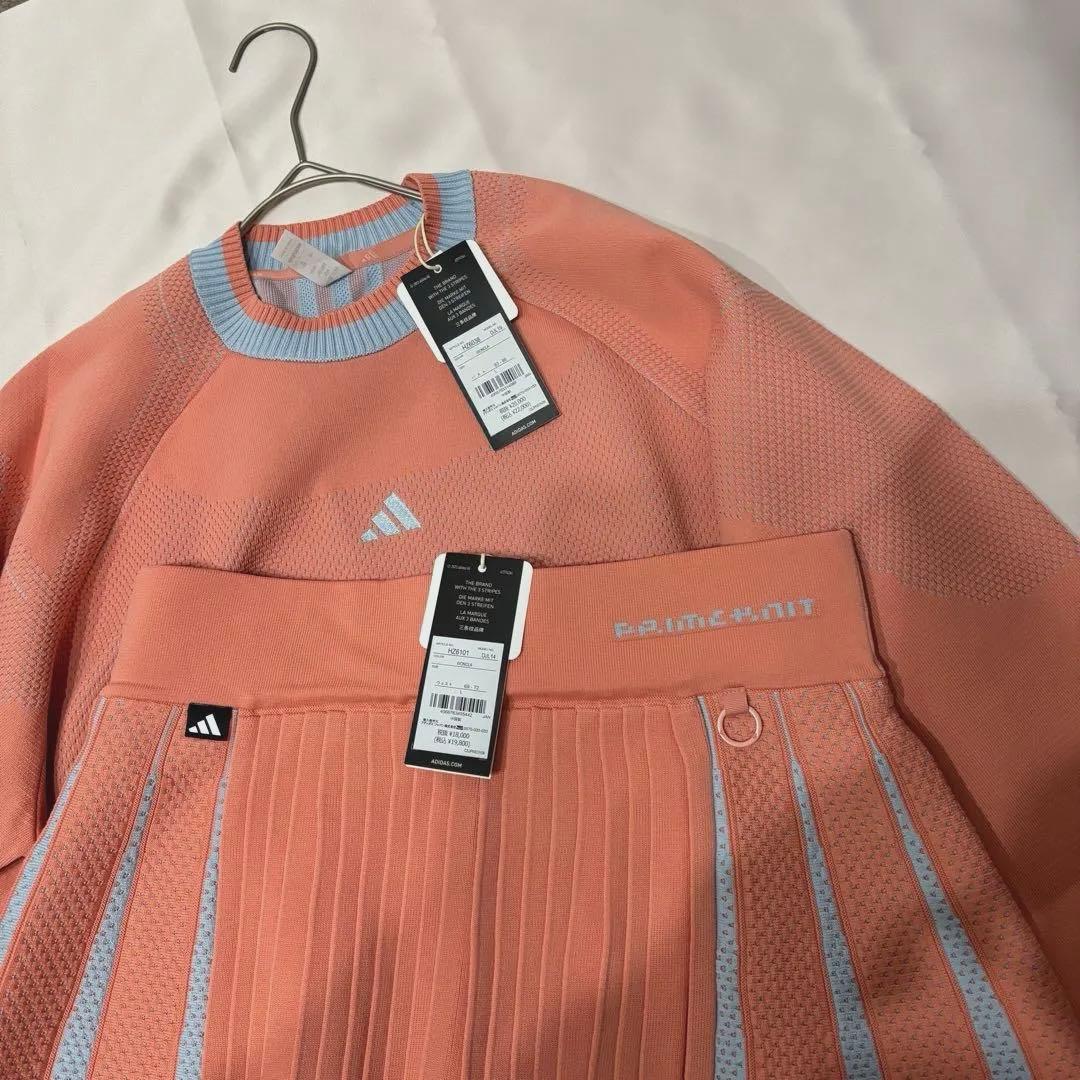新品adidasゴルフPRIMERKNIT ニットプリーツスカートセット　セール