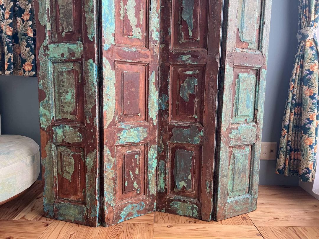 フランスアンティーク 木製 ヴォレー パーテーション 間仕切り 特大 送料込み