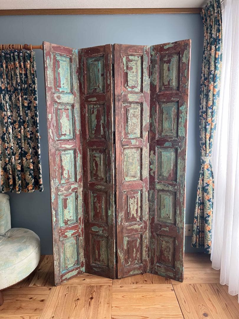フランスアンティーク 木製 ヴォレー パーテーション 間仕切り 特大 送料込み