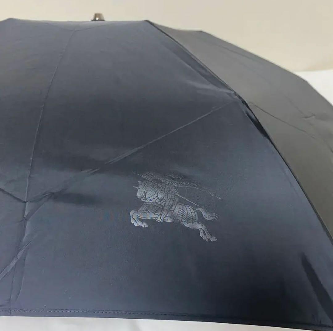 新品タグ付き　バーバリー折り畳み傘　ブラック　日本製　ホースマーク