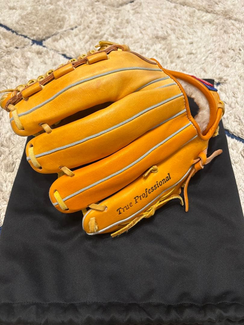 【軟式用】 久保田スラッガー 野球 グローブ 内野手 オレンジ 付属品付き