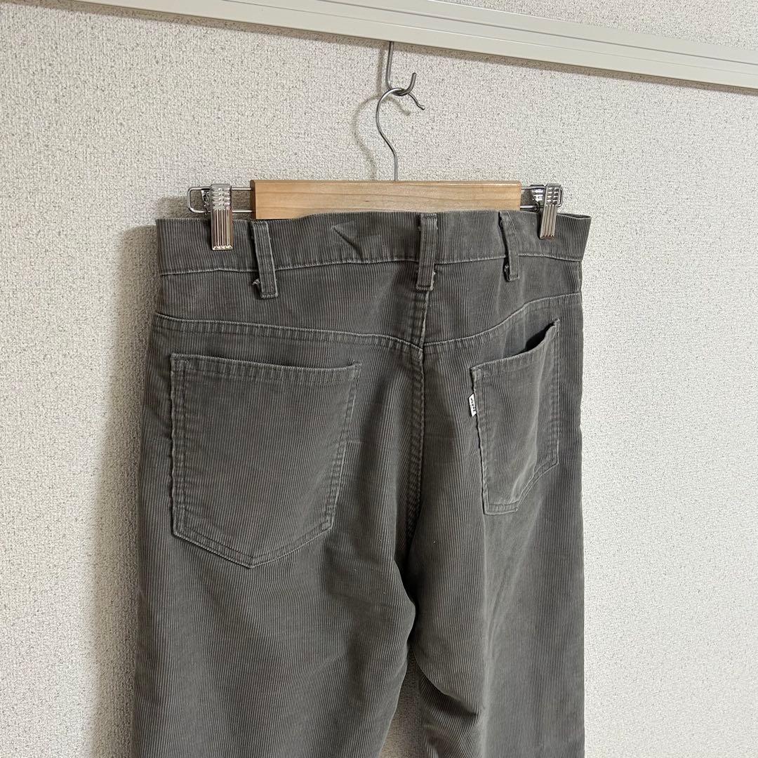80s USA製 リーバイス 519コーデュロイ パンツ グレー W33L30