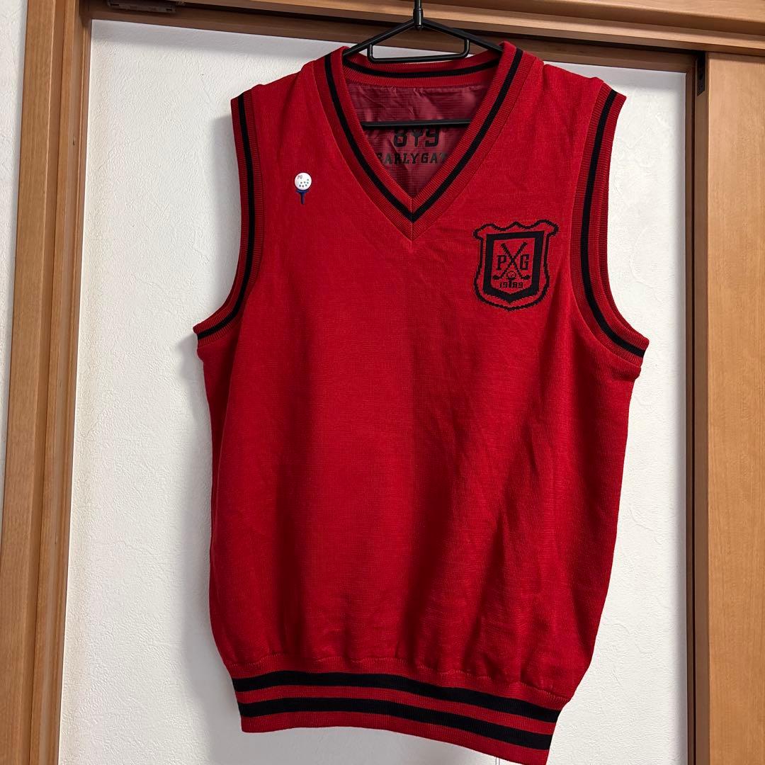 【新品】パーリーゲイツ リバーシブル ニットベスト（エンブレムロゴ採用）