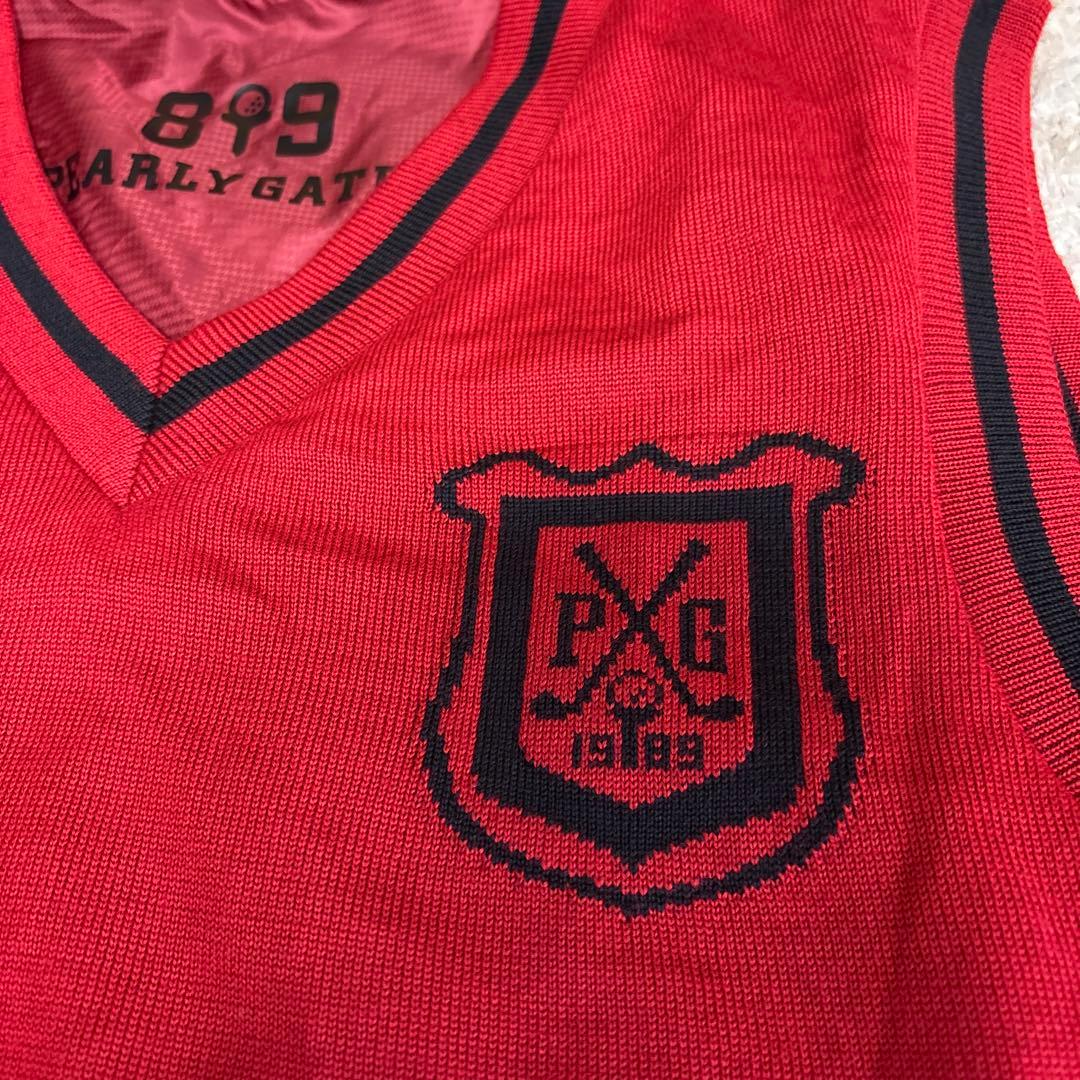 【新品】パーリーゲイツ リバーシブル ニットベスト（エンブレムロゴ採用）