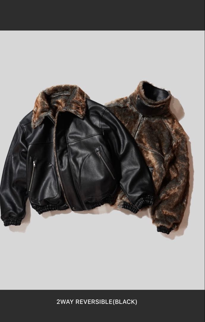 半額！Camphorwoodフェイクレザーファー2wayリバーシブルジャケット