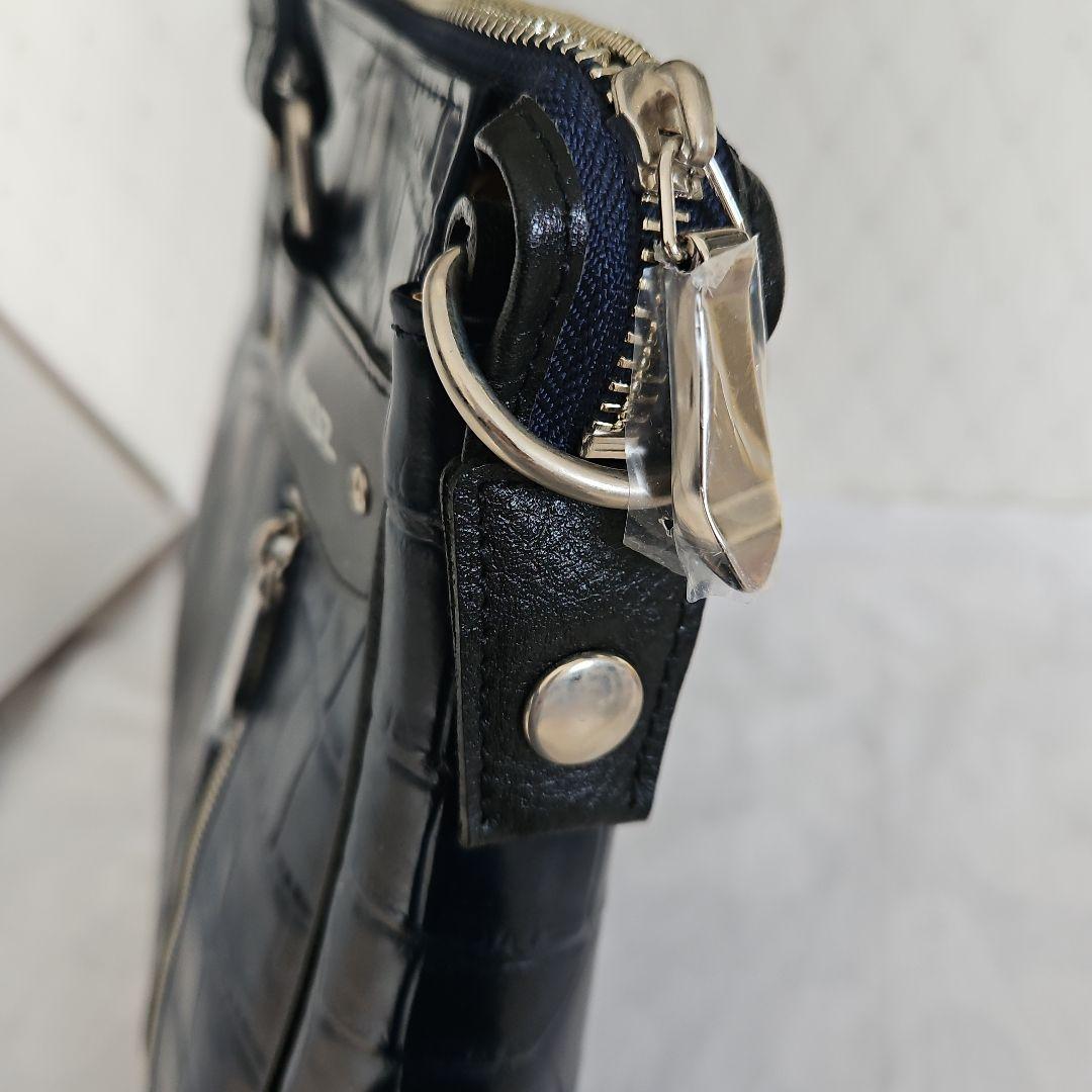 Samantha kingz 紺×黒クロコダイルトートバッグ