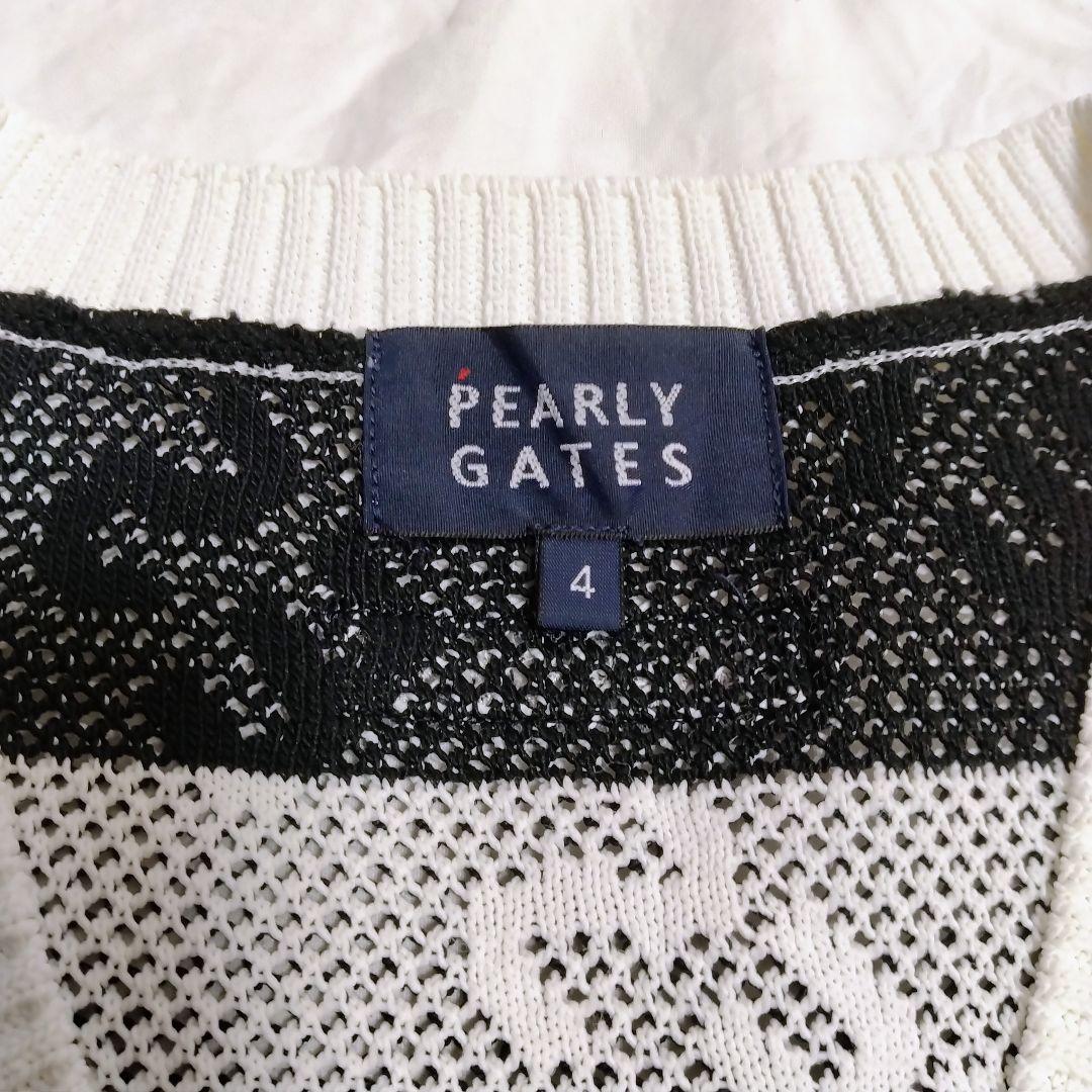 【美品 定価25300円 M】パーリーゲイツ メッシュ ニットベスト ゴルフ