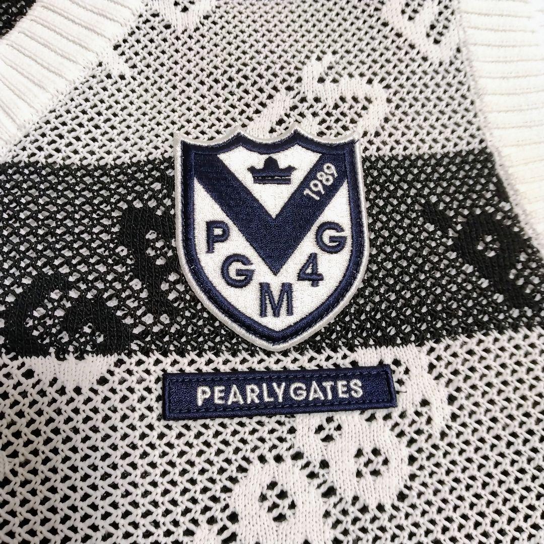 【美品 定価25300円 M】パーリーゲイツ メッシュ ニットベスト ゴルフ