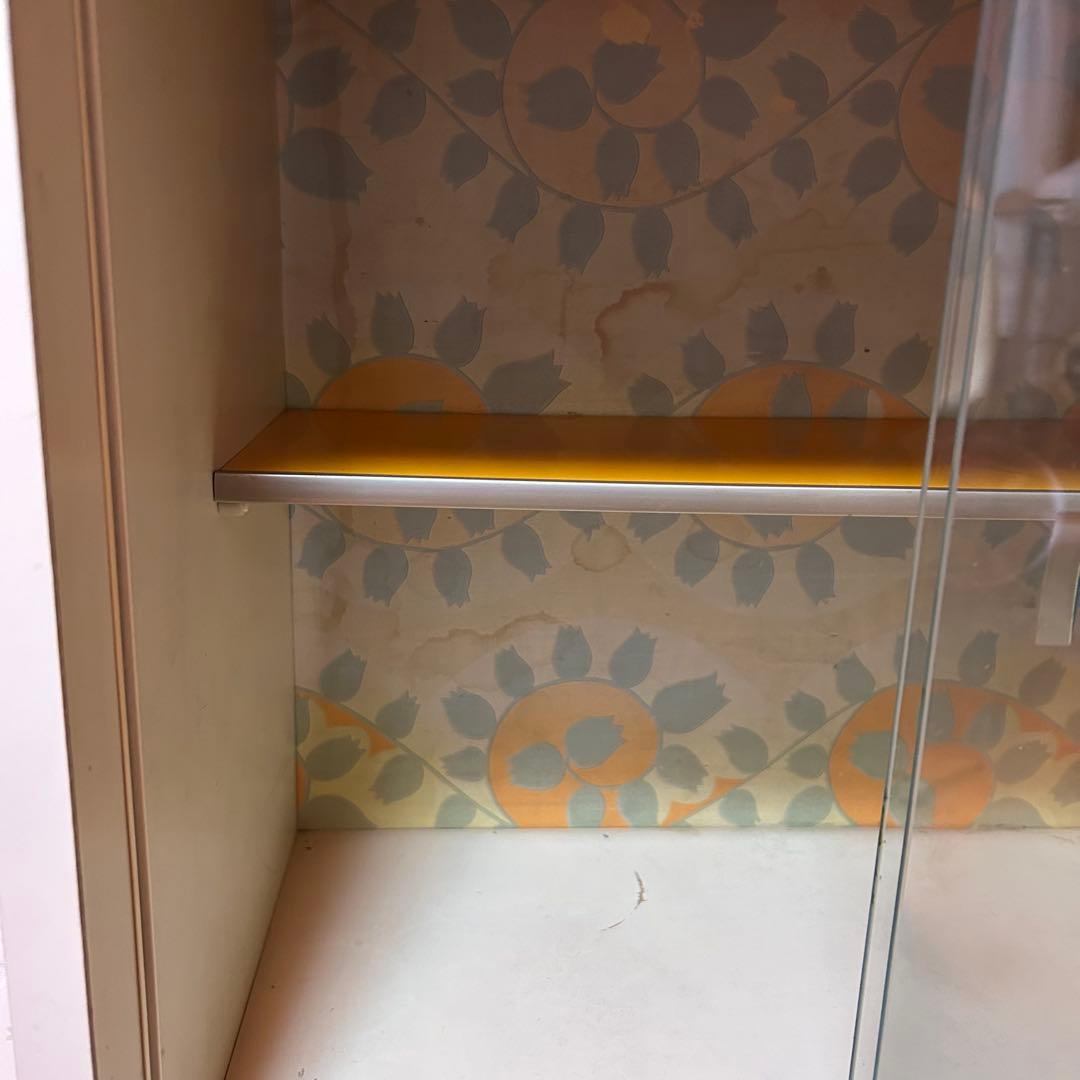 【新生活に】 昭和レトロ 食器棚 オレンジ