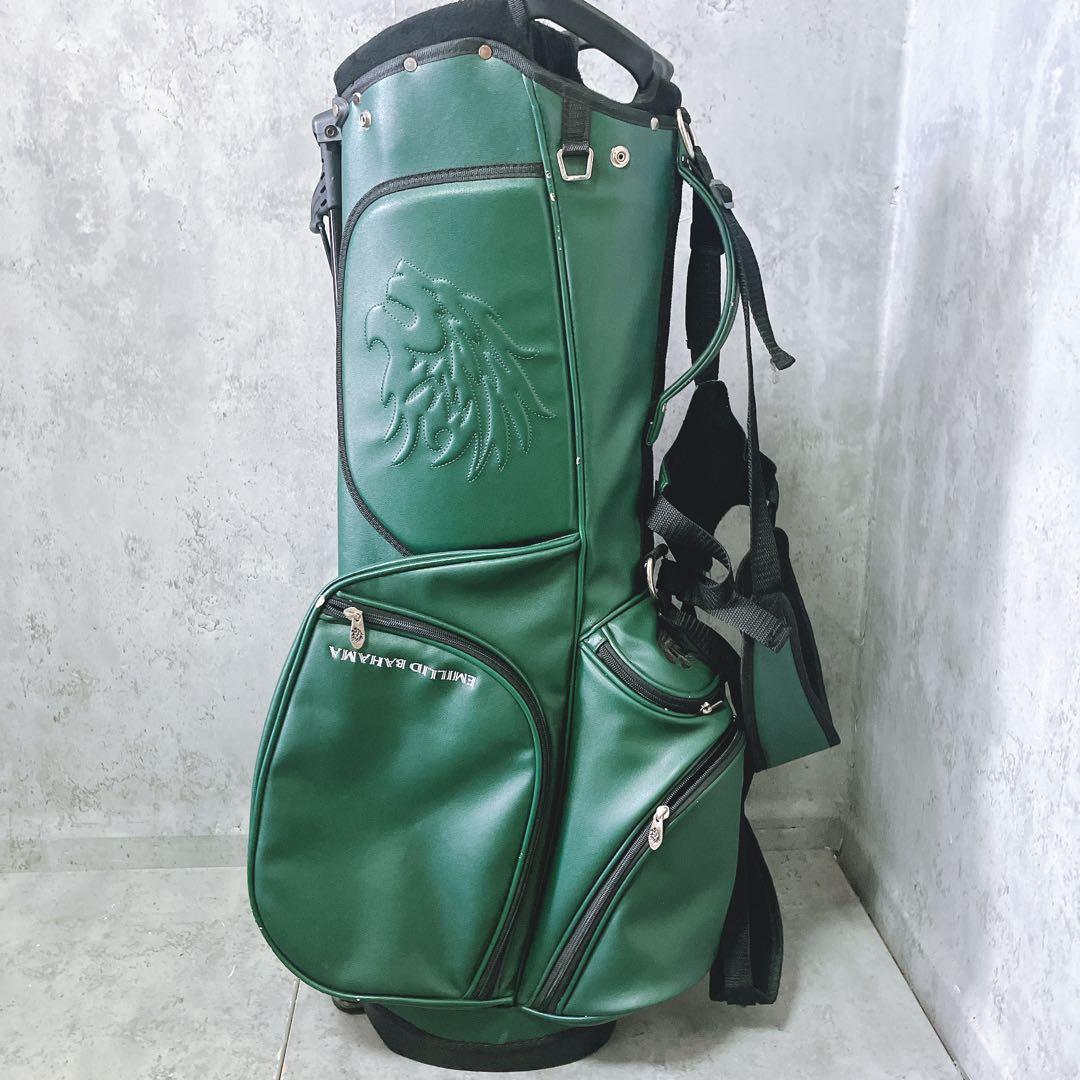 【希少】EMILLID BAHAMA キャディバッグ グリーン スタンド式