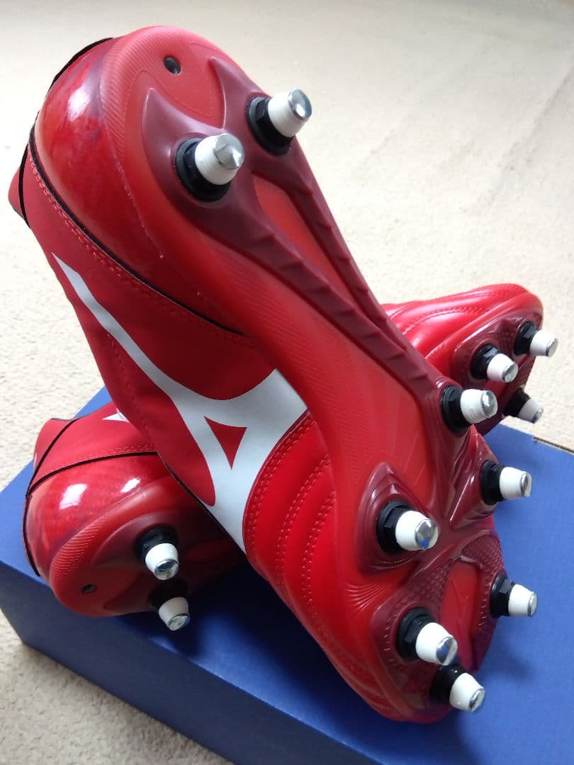 ラグビースパイク／27.0／赤×白／R1GA190001／新品・未使用品