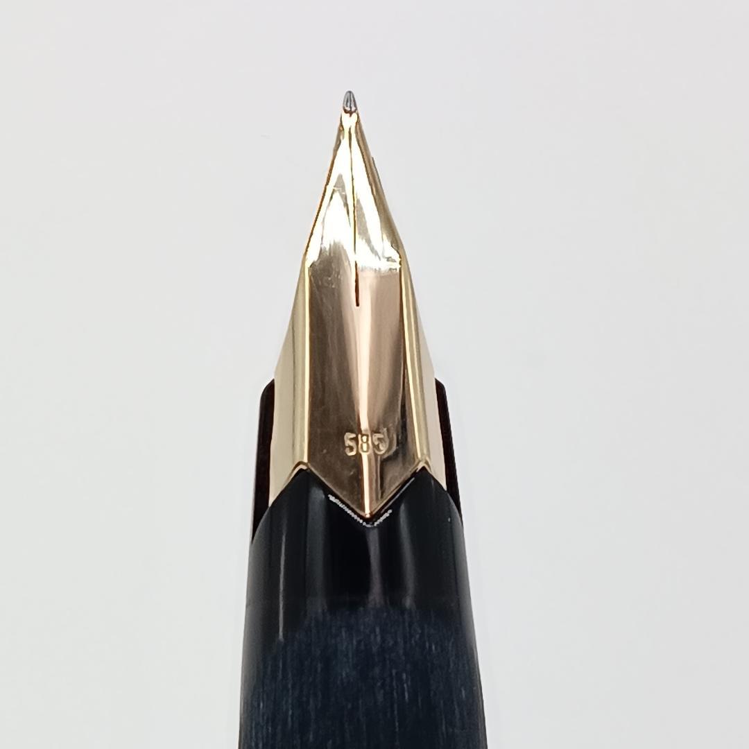 筆記確認済 Mont Blanc 220 木目調 ペン先 585 14K 万年筆