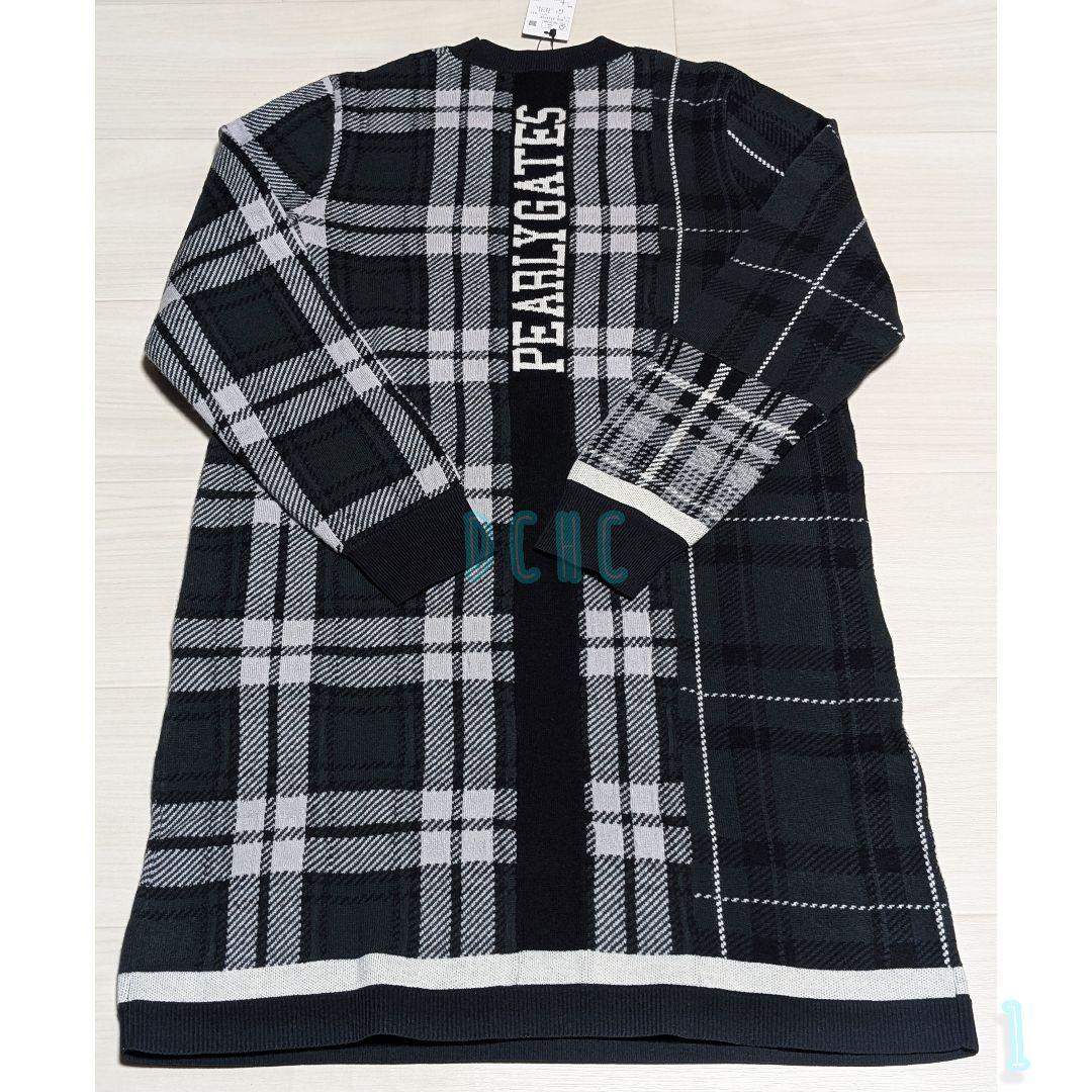 新品【サイズ1】【モノトーン】パーリーゲイツ ニットワンピース ゴルフ