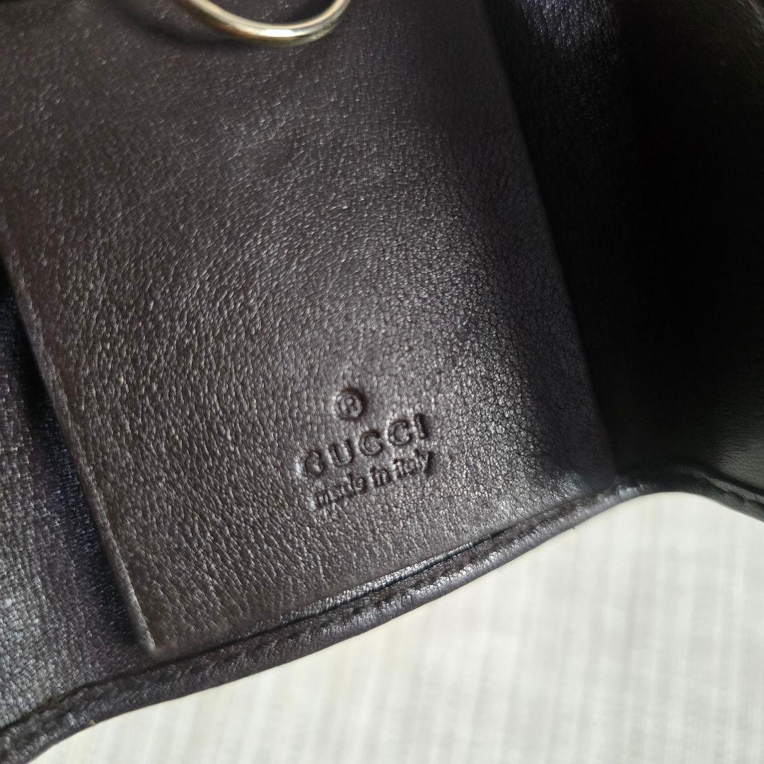 極美品　GUCCI　グッチ　6連　キーケース　グッチシマ　シマライン　レザー