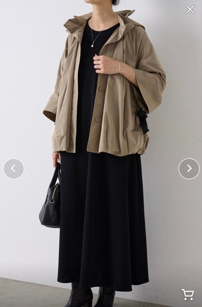 BEARDSLEY 31900円　裏毛　フレア　ロング ワンピース