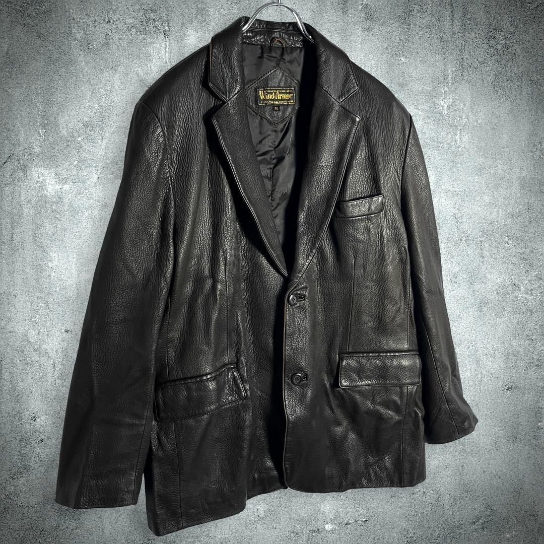 ウィンドアーマー 鹿革 テーラードジャケット XL ディアスキン