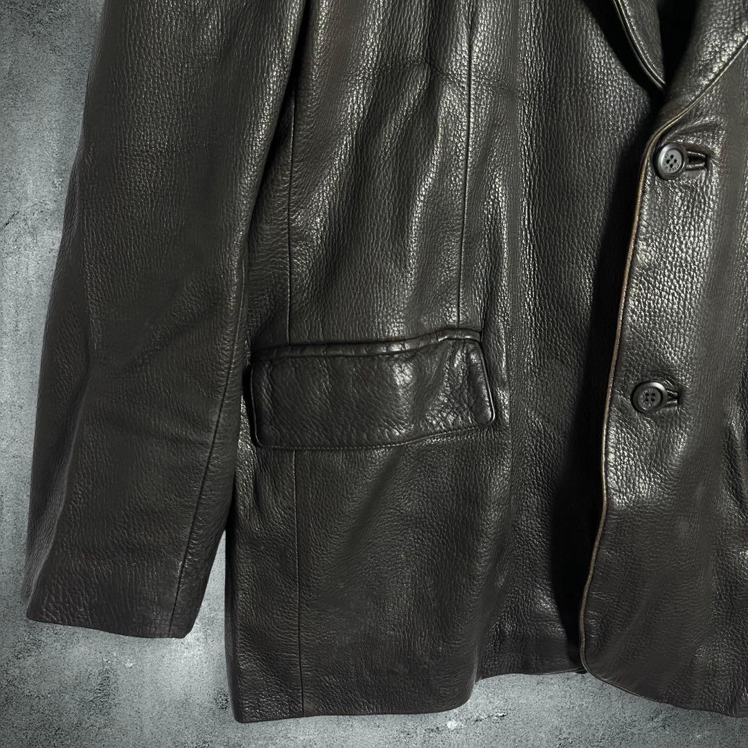 ウィンドアーマー 鹿革 テーラードジャケット XL ディアスキン