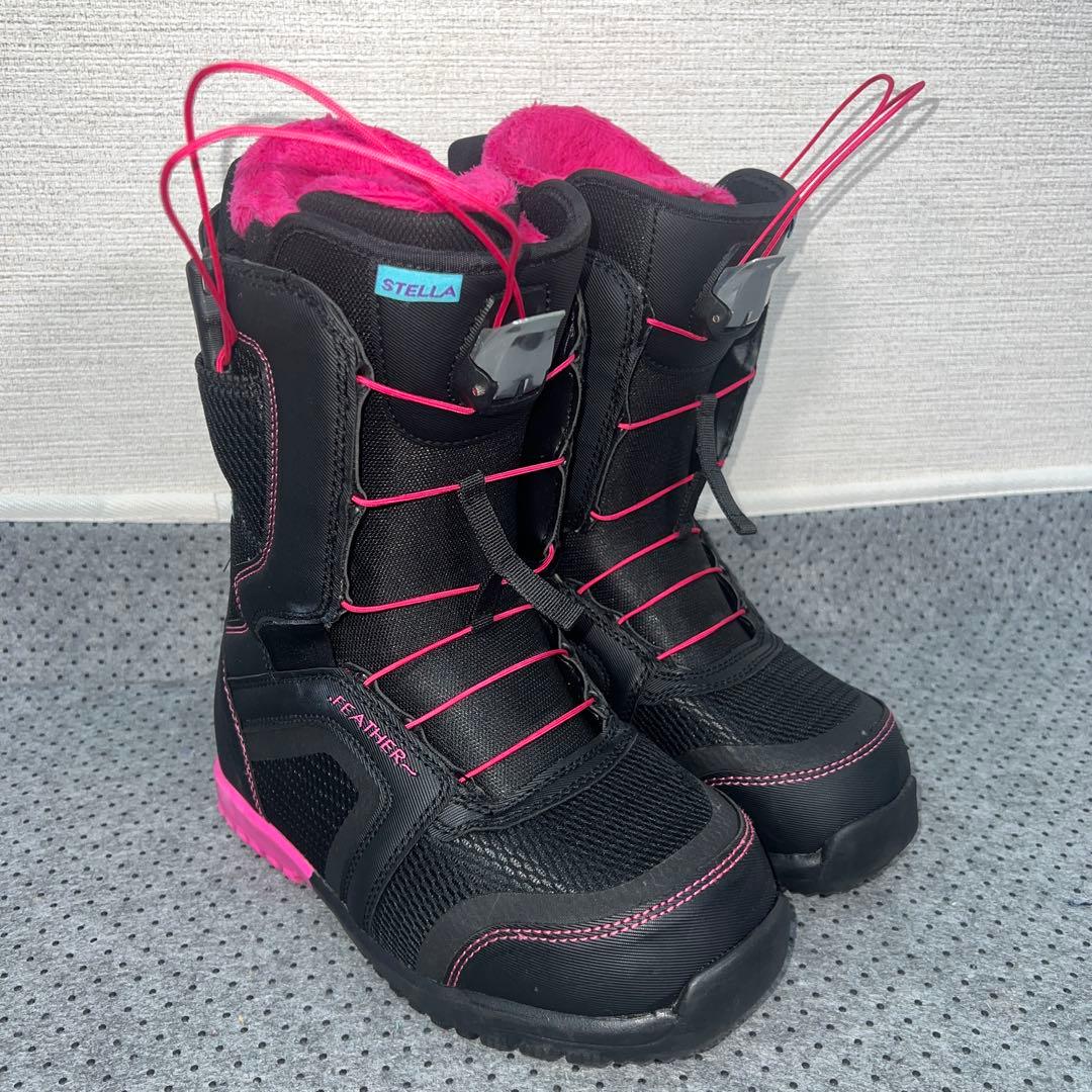 数回使用 レディース 24cm STELLA FEATHER スノーボードブーツ