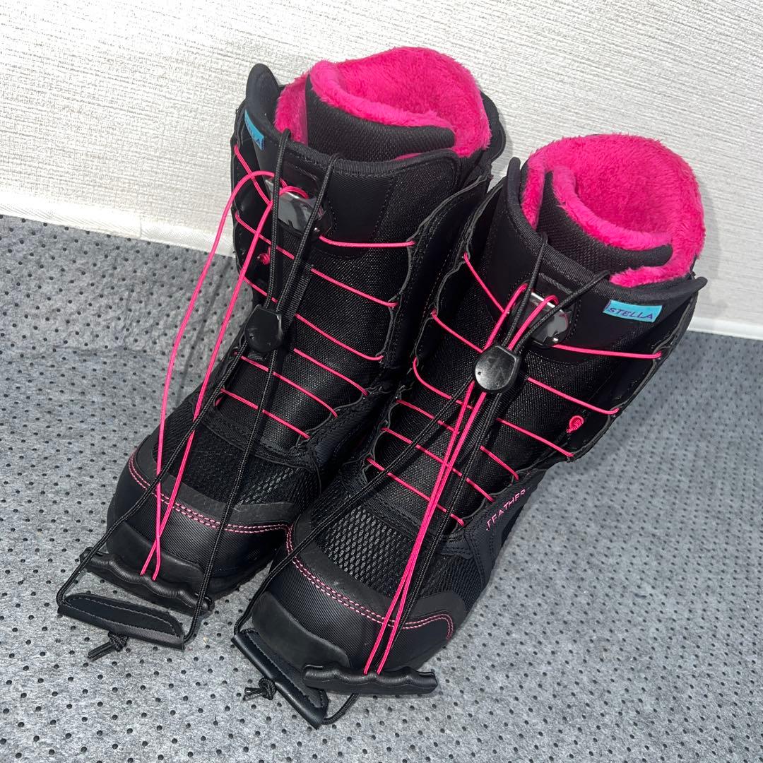 数回使用 レディース 24cm STELLA FEATHER スノーボードブーツ