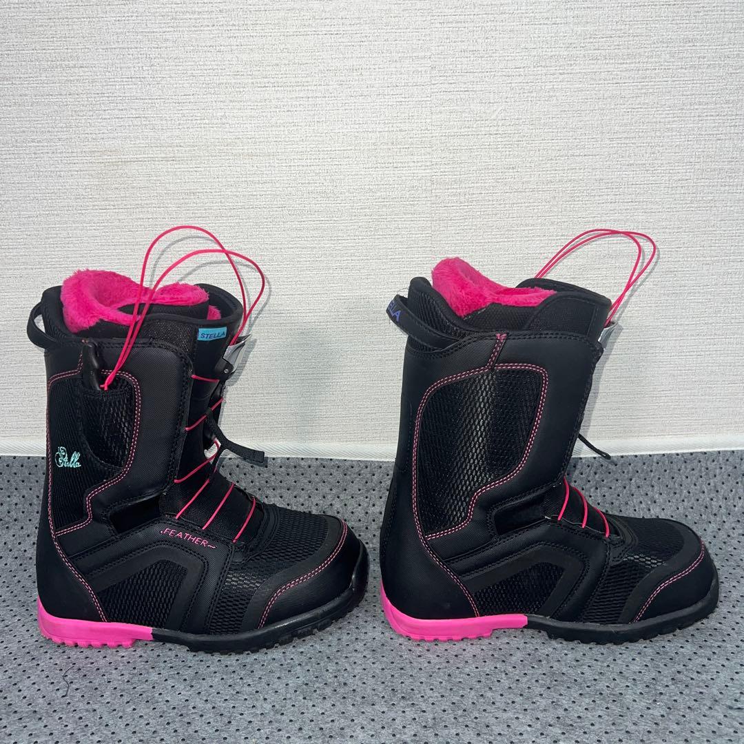 数回使用 レディース 24cm STELLA FEATHER スノーボードブーツ