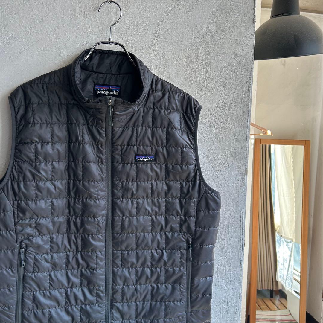 美品 patagonia ナノパフ ベスト グレー キルティング L