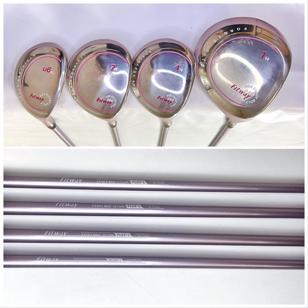 ヘッドカバー付き☆Fitway ゴルフクラブセット レディース 初心者